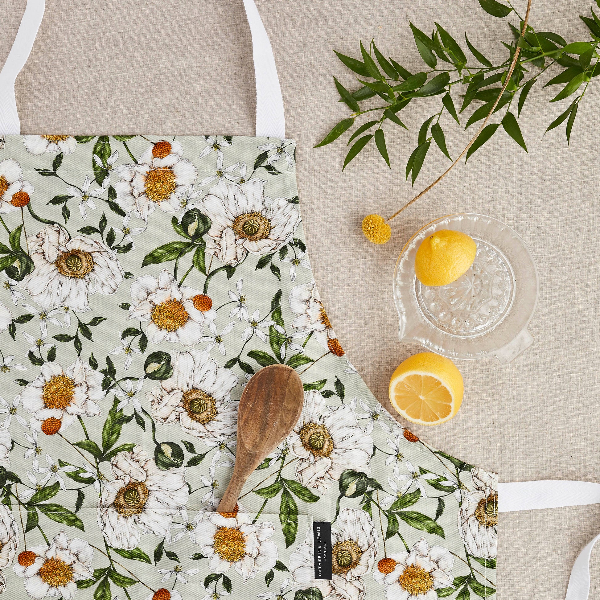 Spring Blossom - Apron - Green
