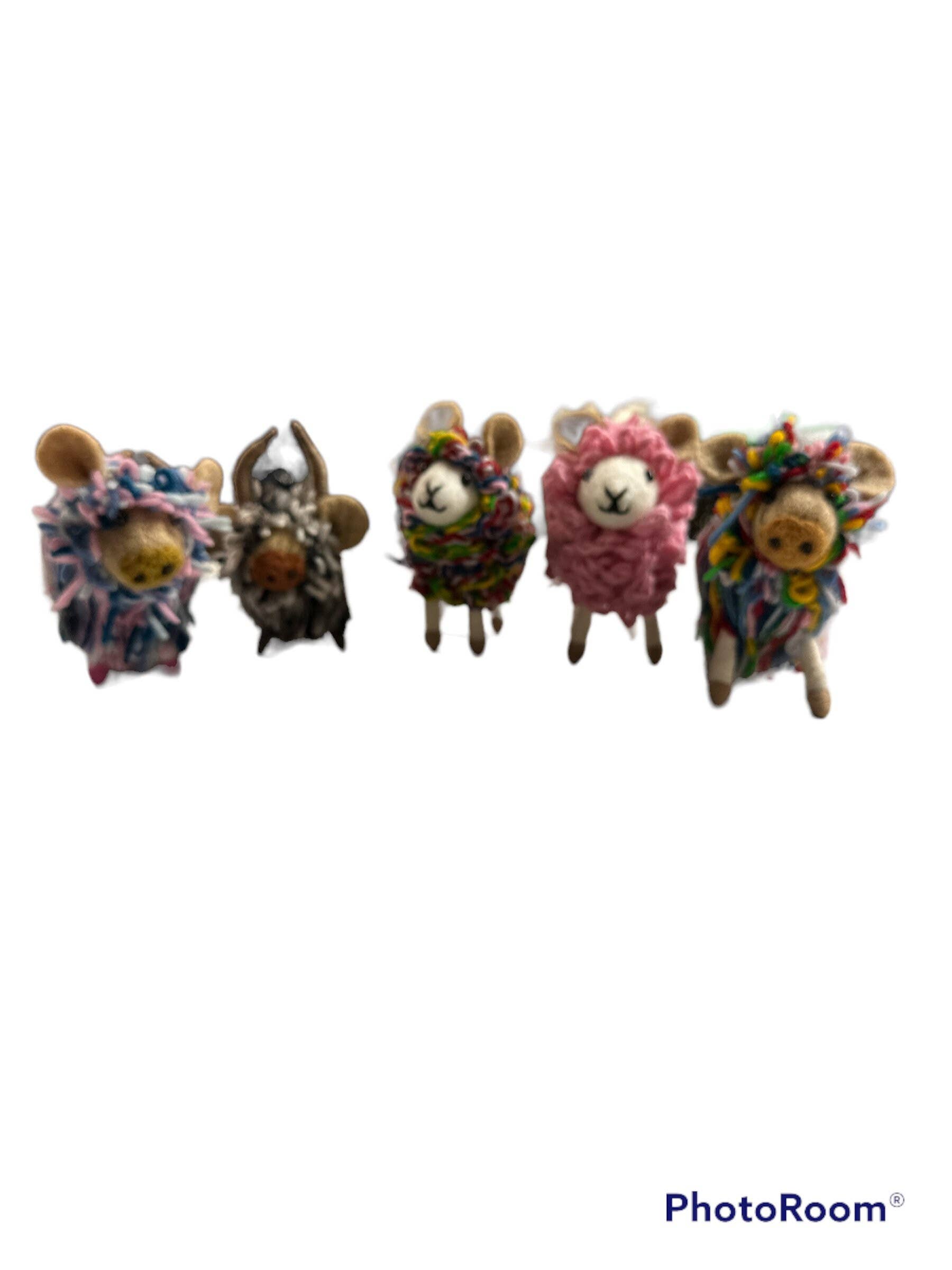 Handmade Pink Felt Pink Knot Sheep Decoration