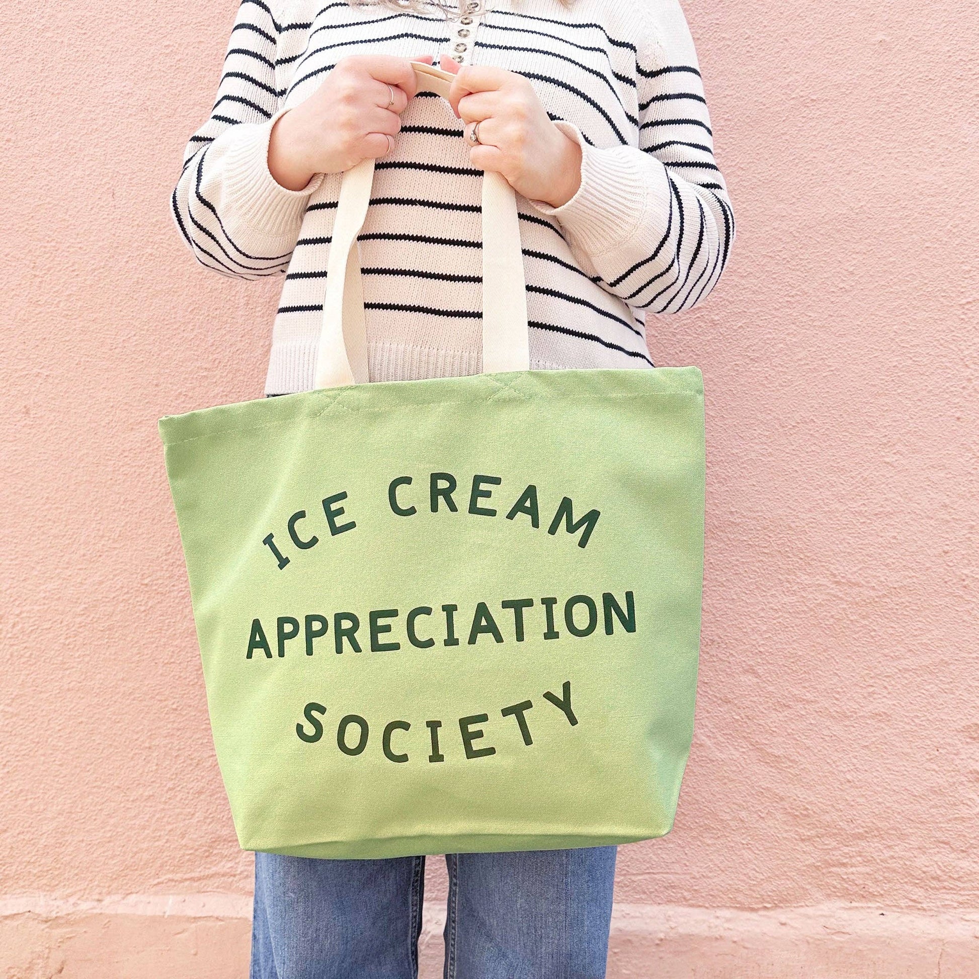 Ice Cream Appreciation Society - Pistachio Canvas Tote Bag