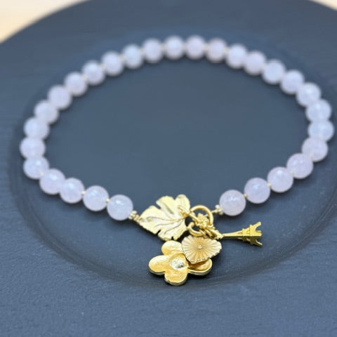 Rose Quartz bead necklace