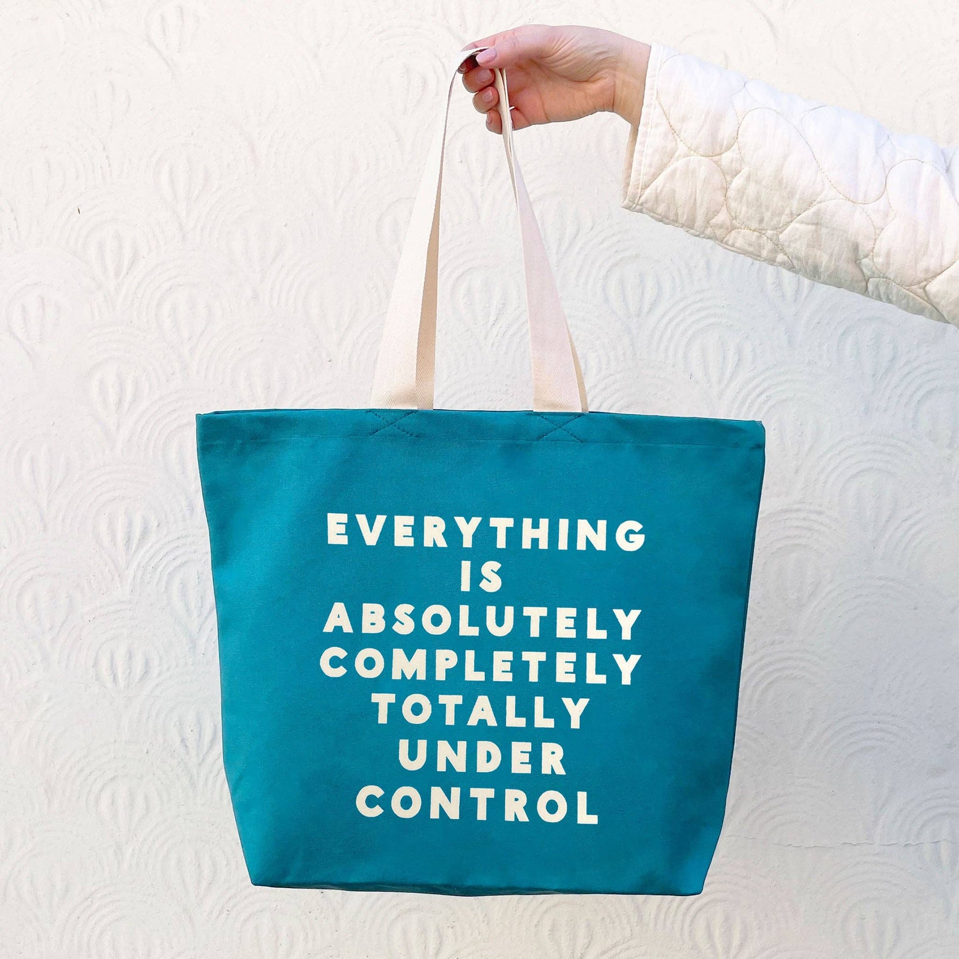 Everything is Under Control - Tropical Blue Canvas Tote Bag