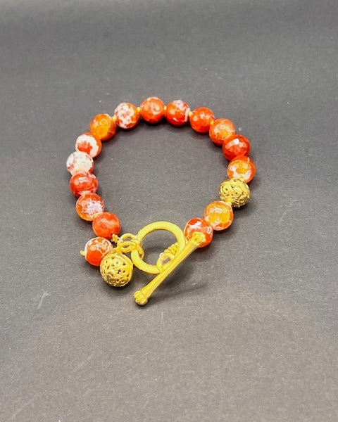Fire Agate Bracelet