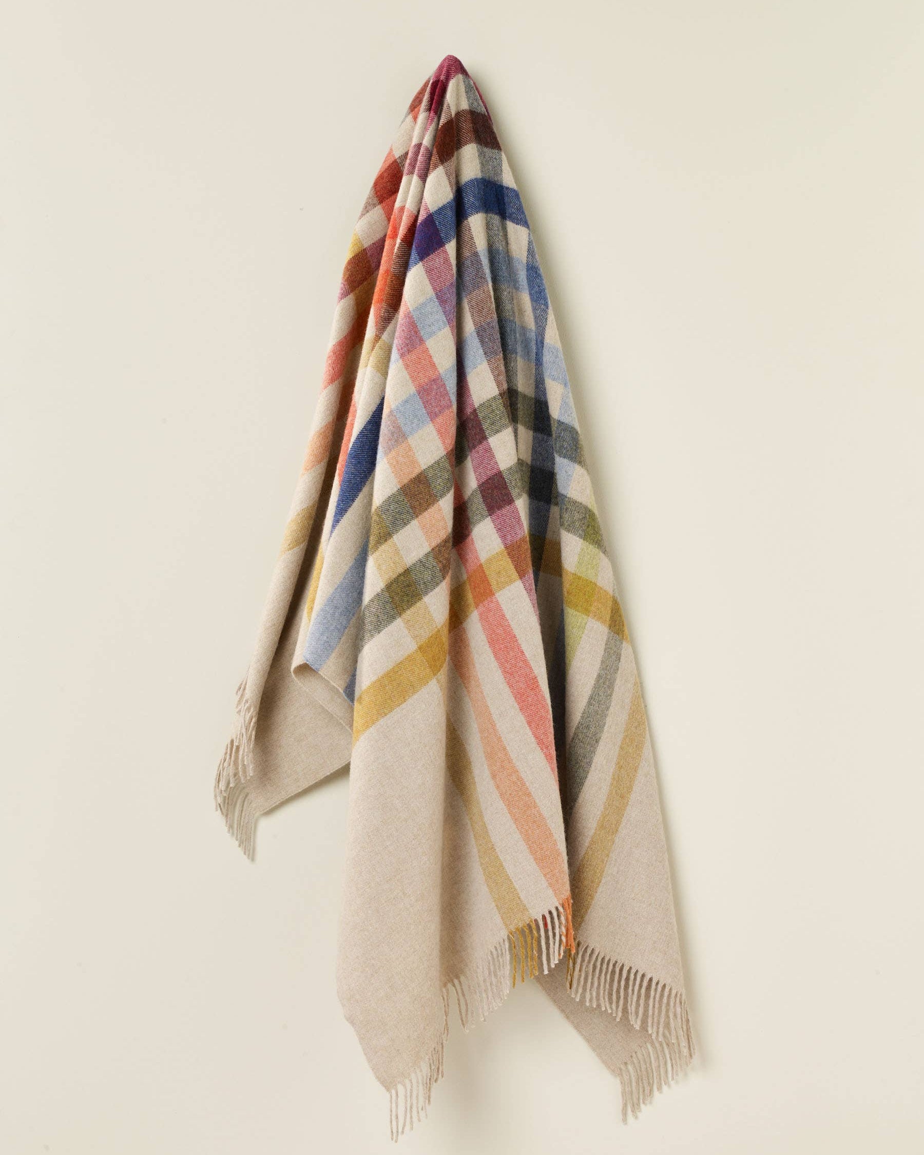 Henley Multicolour Merino Throw: Beige