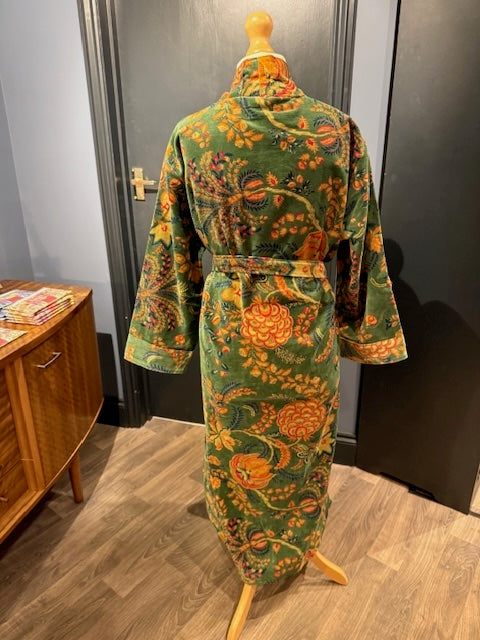 Green Velvet Kimono