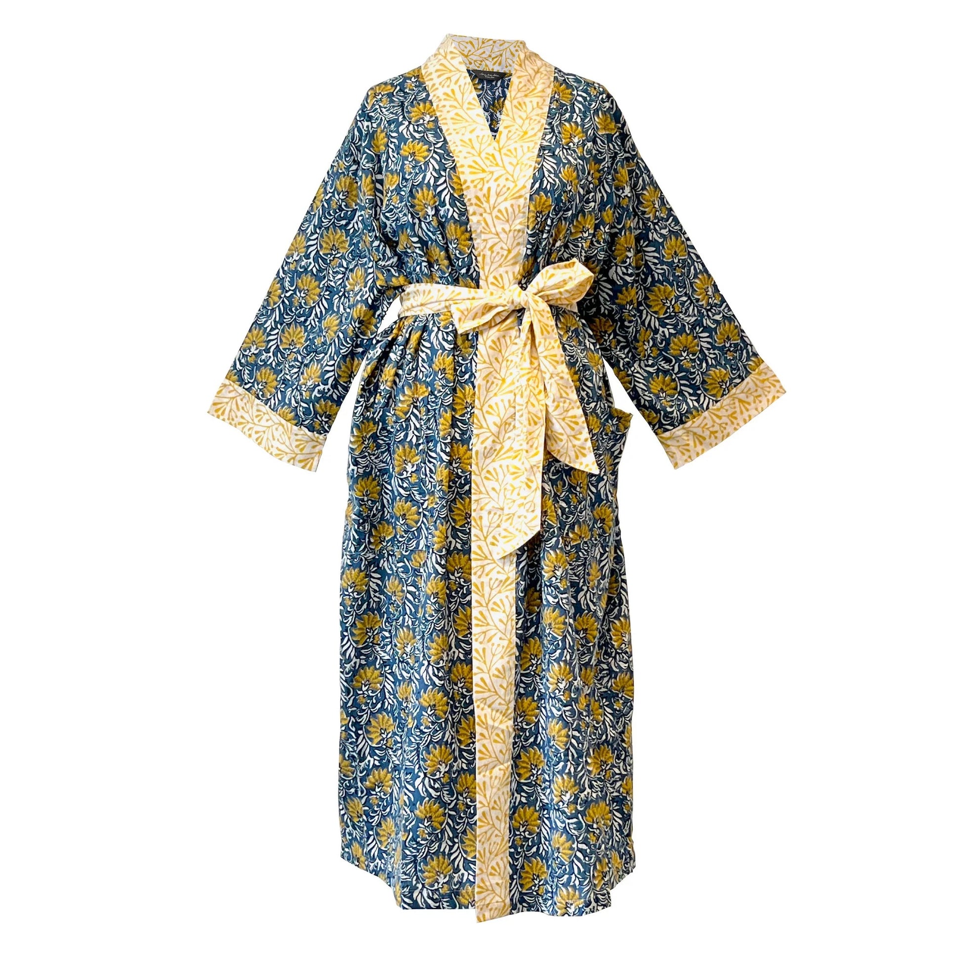 Jaipur Kimono - Yellow & Blue