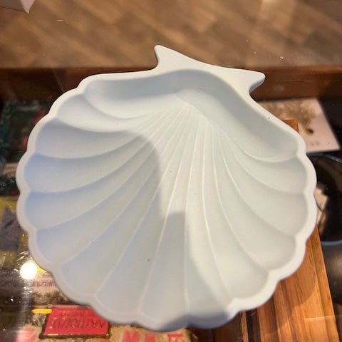 Blue Jesmonite Shell - Trinket dish
