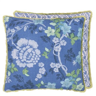 Designers Guild - Eagle House Damask Woad Cushion