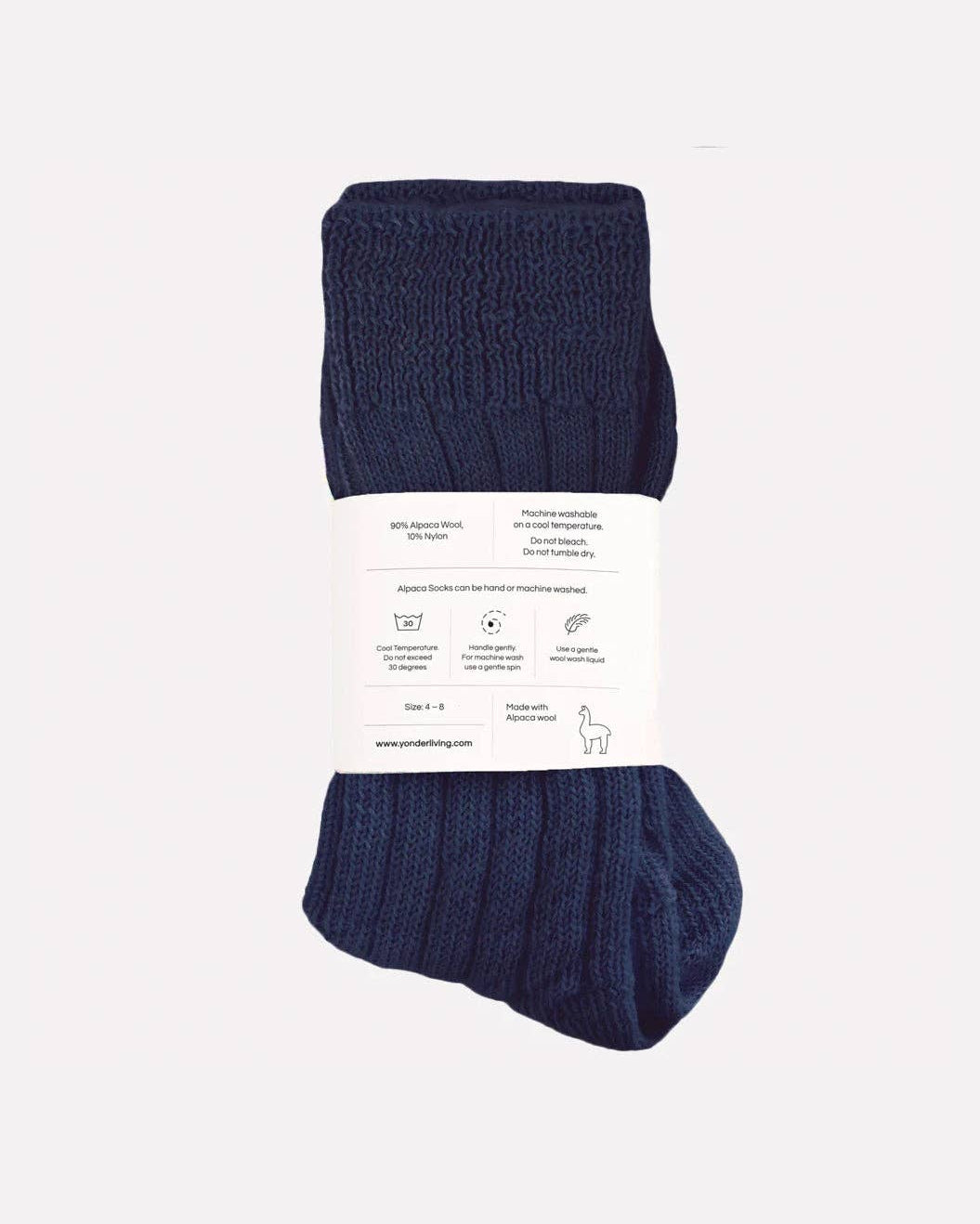 Alpaca Bed Socks | Midnight: 4-8