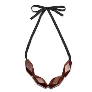 Branch - Large Bead Necklace Rosewood
