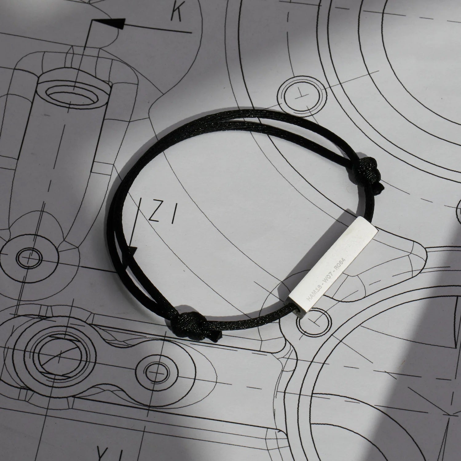 Ress - Blue Cord Bracelet With Metal From An F1 Car