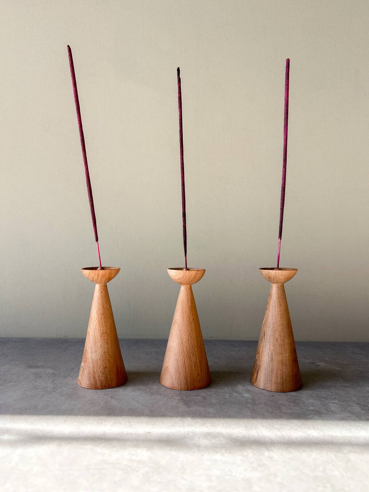 Scottish Beech Incense Holder, Cone