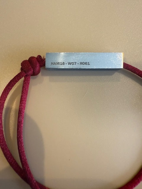 Ress - Red Cord Bracelet With Metal From F1 Car