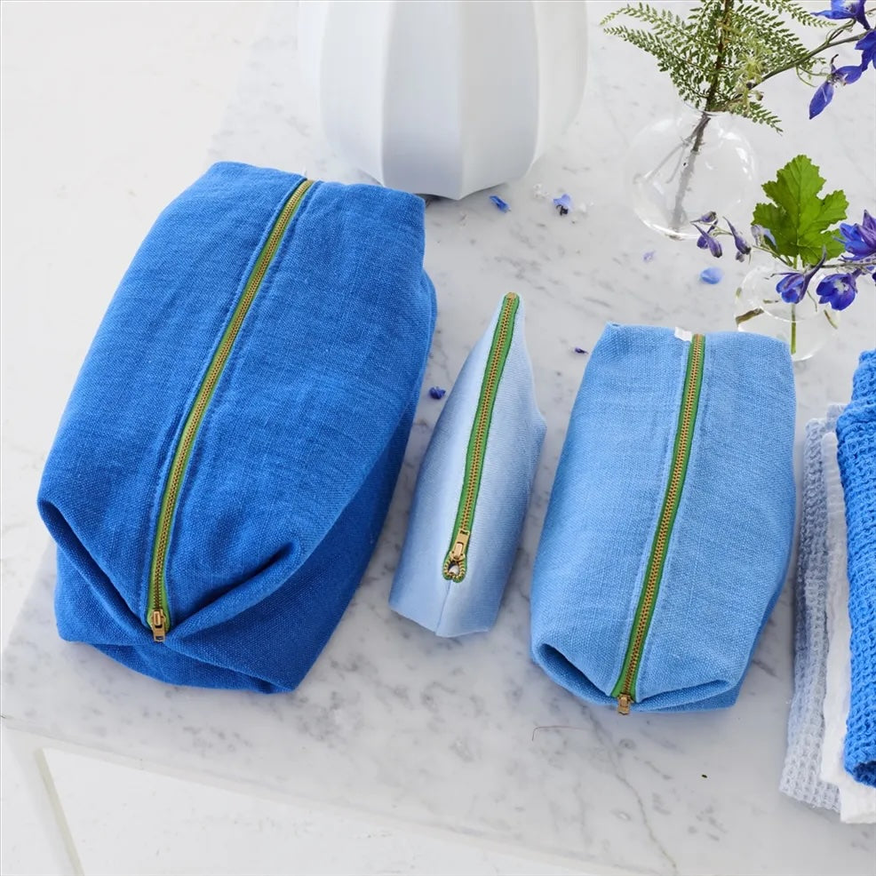 Brera Lino - Cerulean medium wash bag