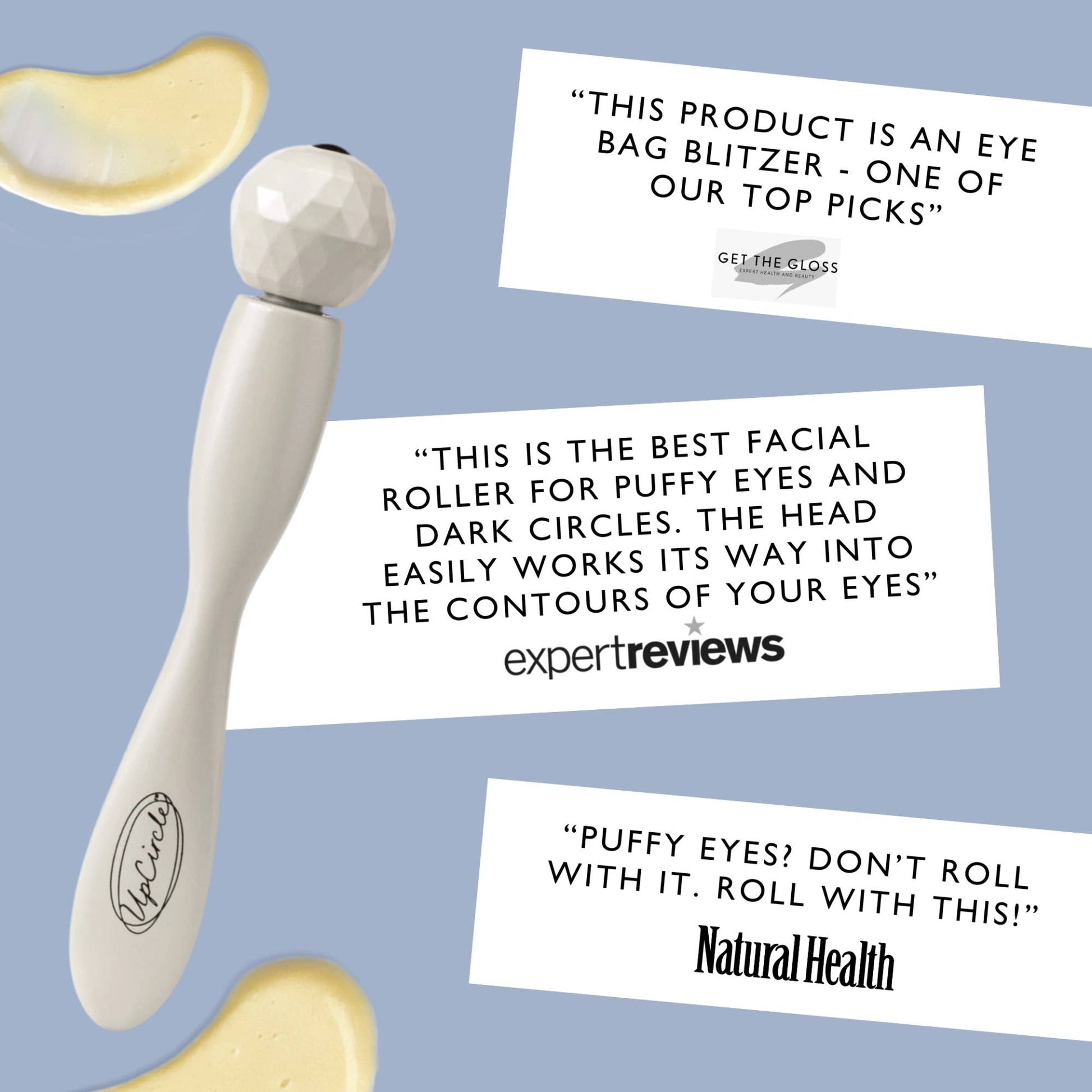 Eco Eye Roller for dark circles + puffy eyes  - Plastic free