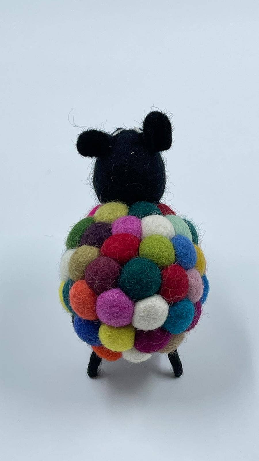Handmade Felt Rainbow Pompom Sheep