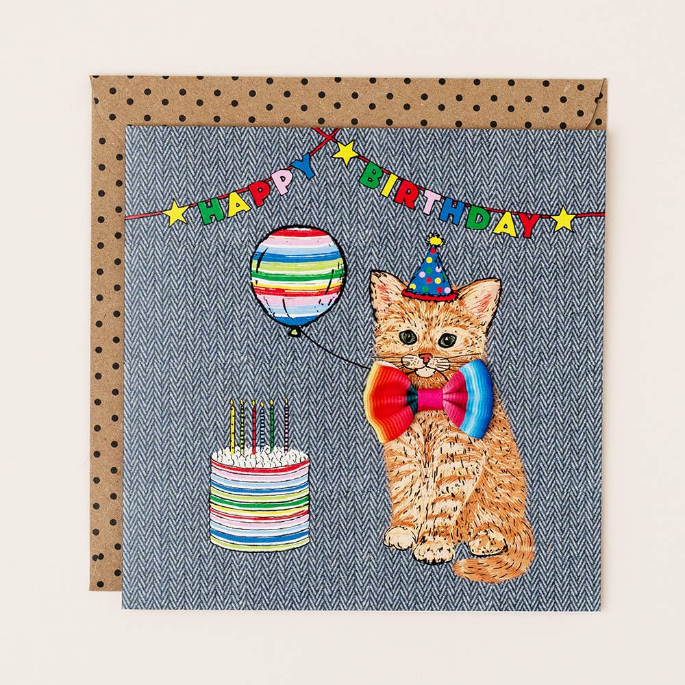 Ginger Cat Birthday Card