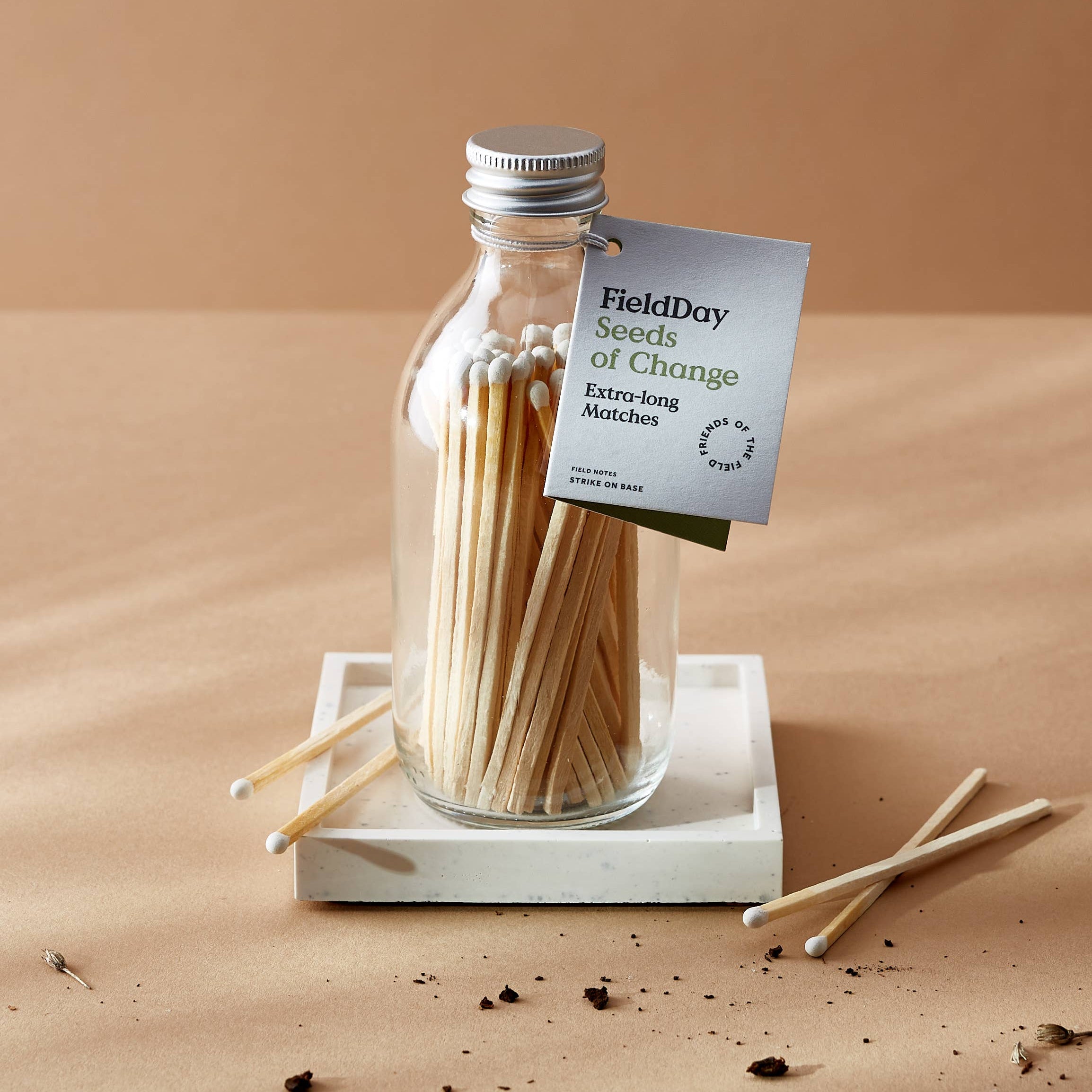 Seeds of Change Glass Jar of Long Matches with Striker
