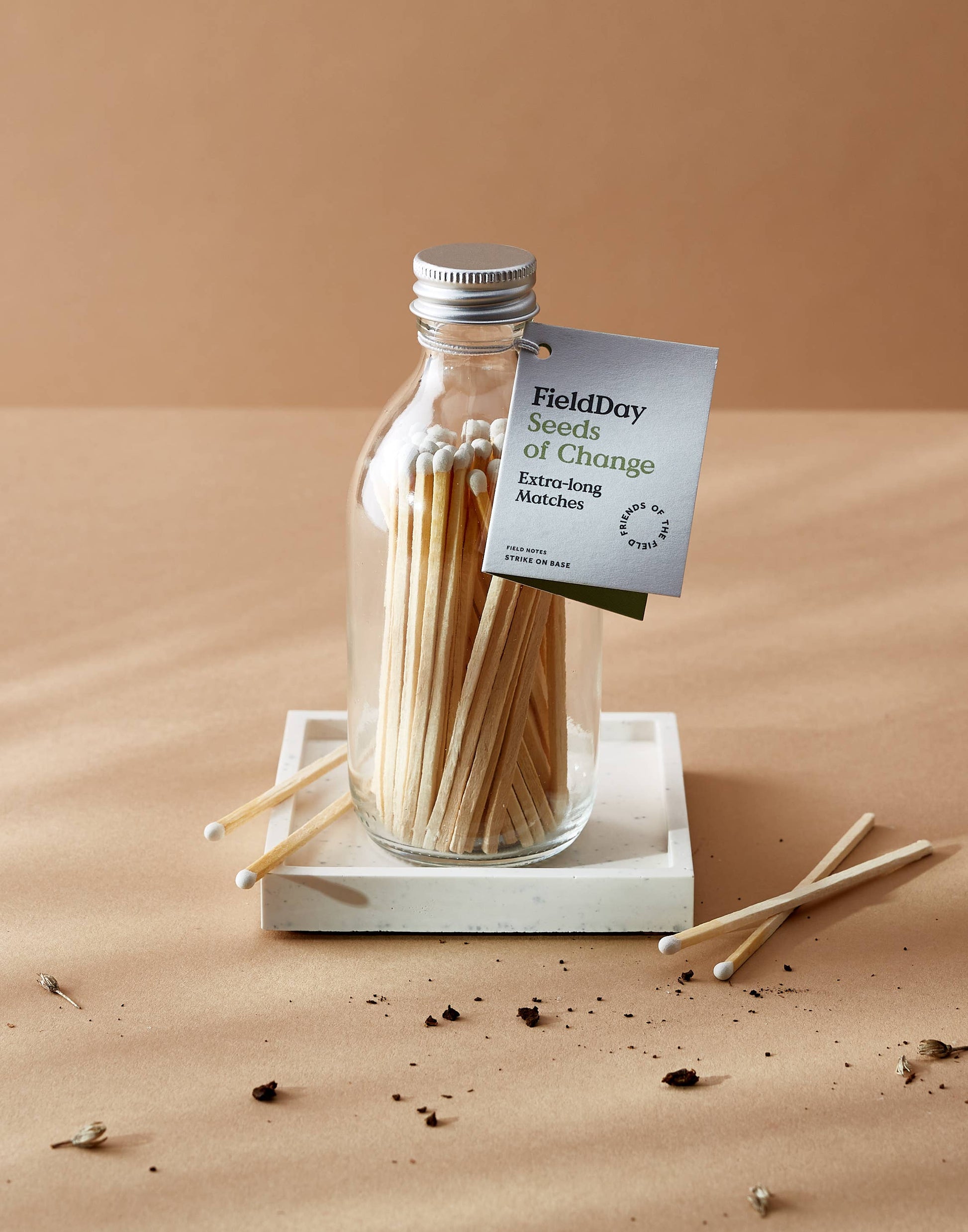 Seeds of Change Glass Jar of Long Matches with Striker