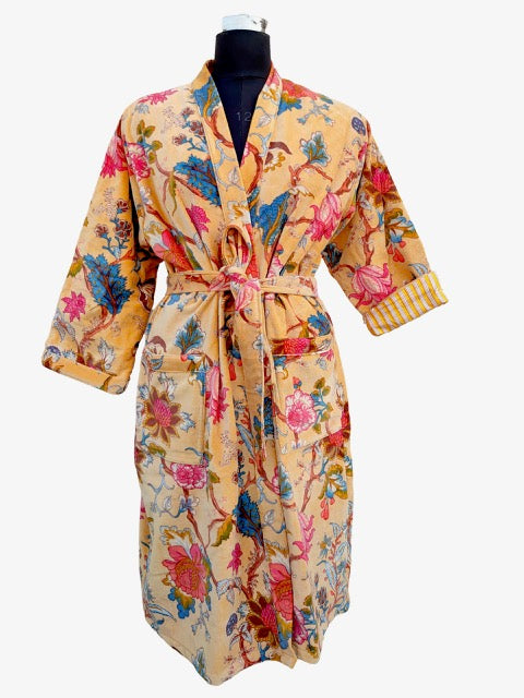 Butter Yellow Velvet Robe