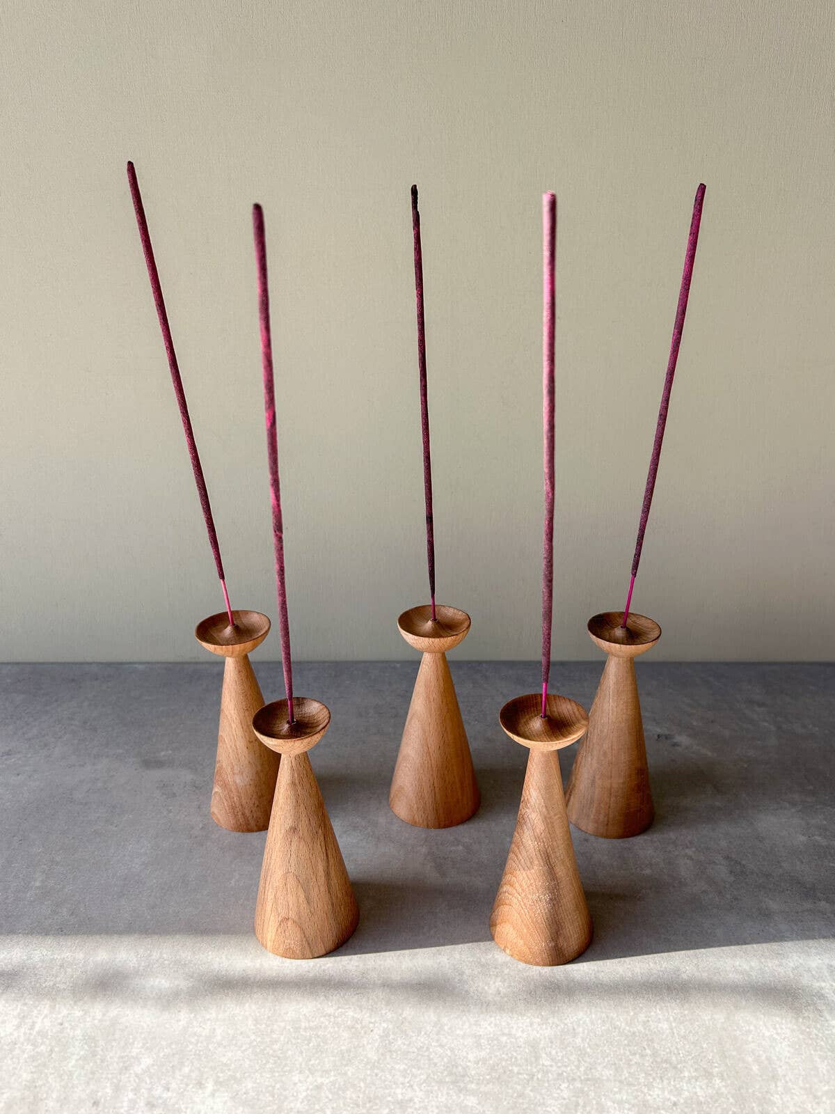 Scottish Beech Incense Holder, Cone