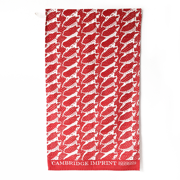 Coral Dogs Tea Towel
