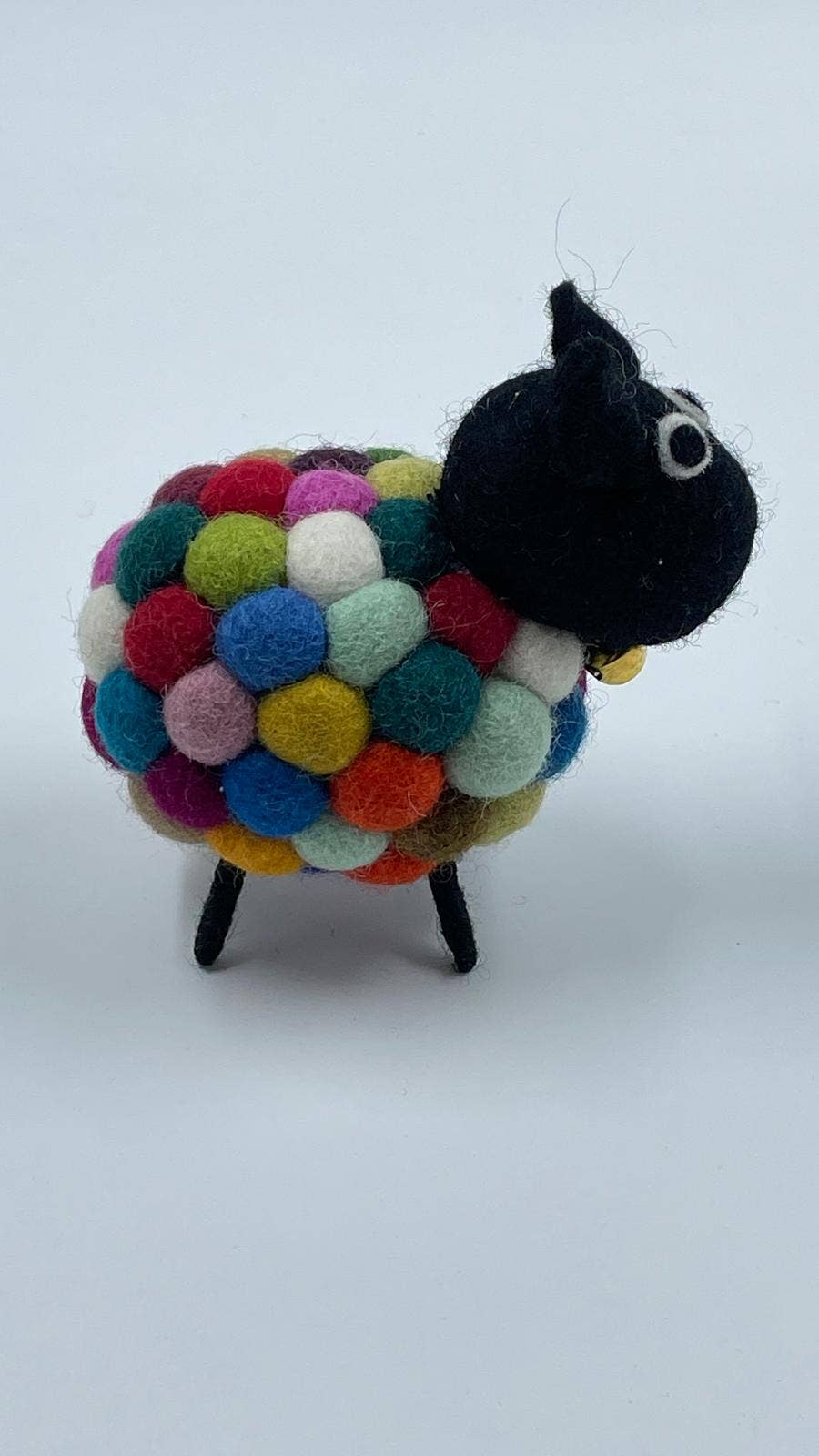 Handmade Felt Rainbow Pompom Sheep