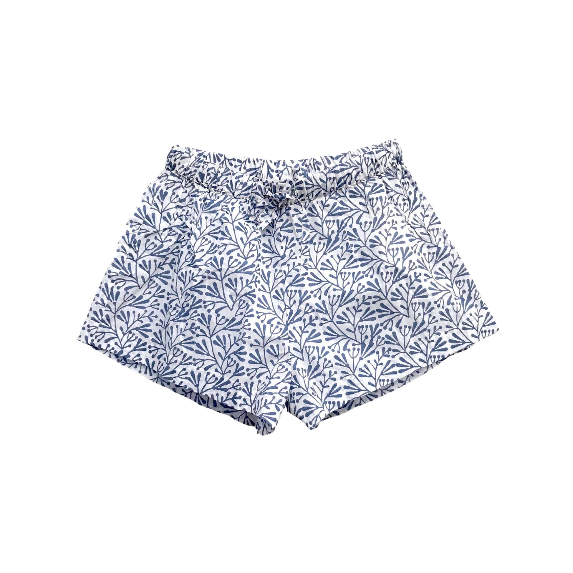 Blue Bud Sleep Shorts - Medium