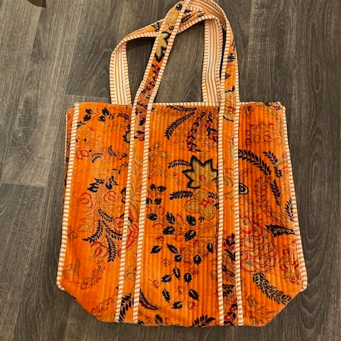 Velvet Tote - Orange