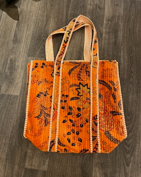 Velvet Tote - Orange