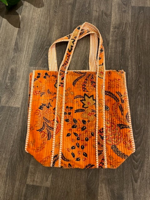 Velvet Tote - Orange