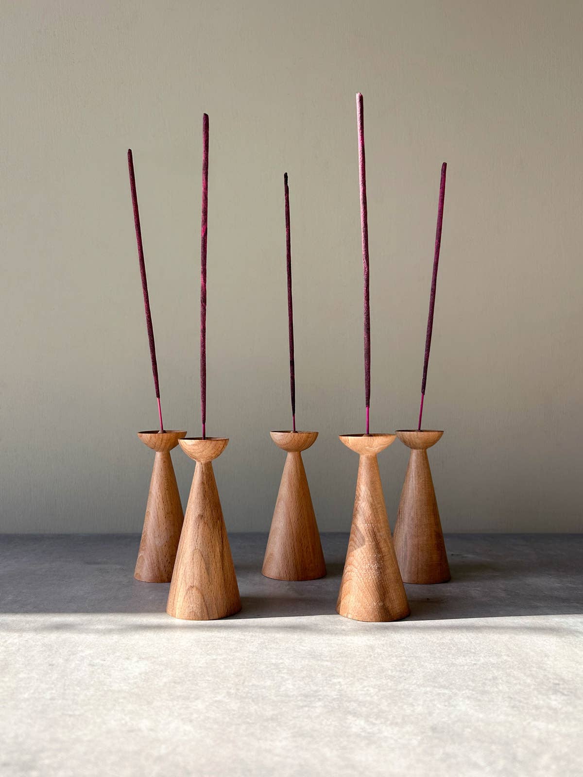 Scottish Beech Incense Holder, Cone