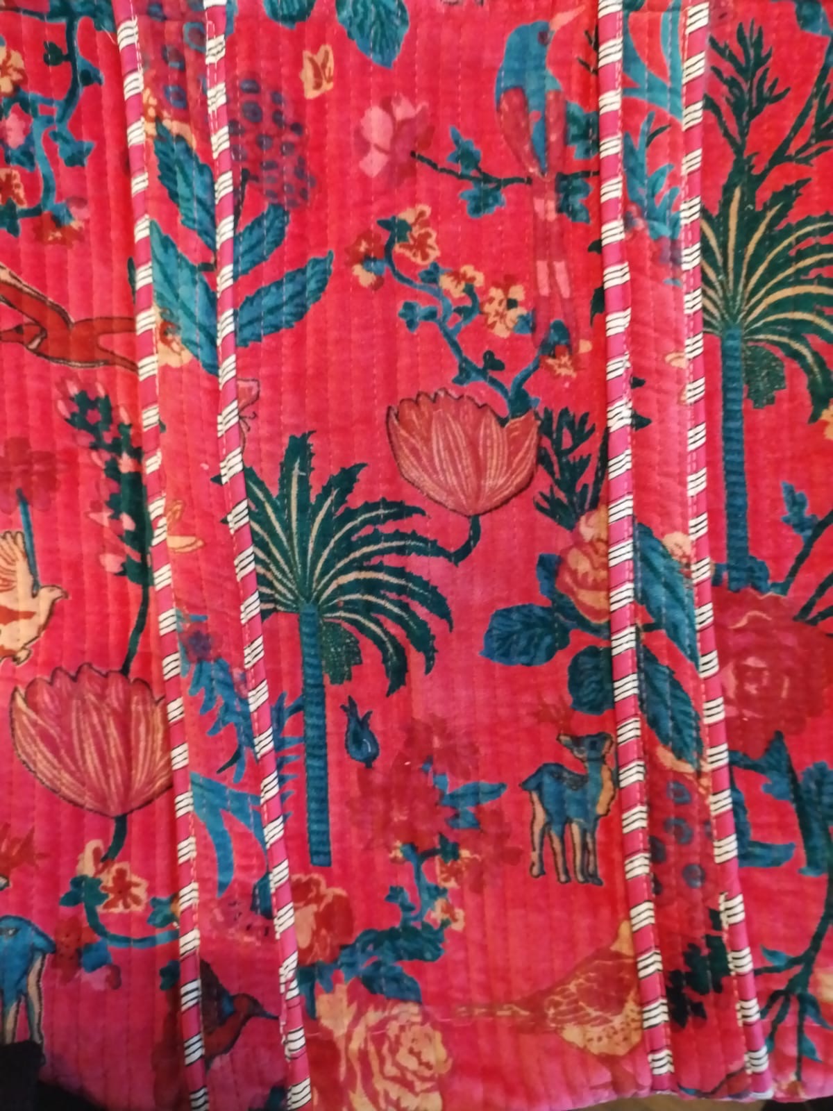 Deep Pink Velvet Bag