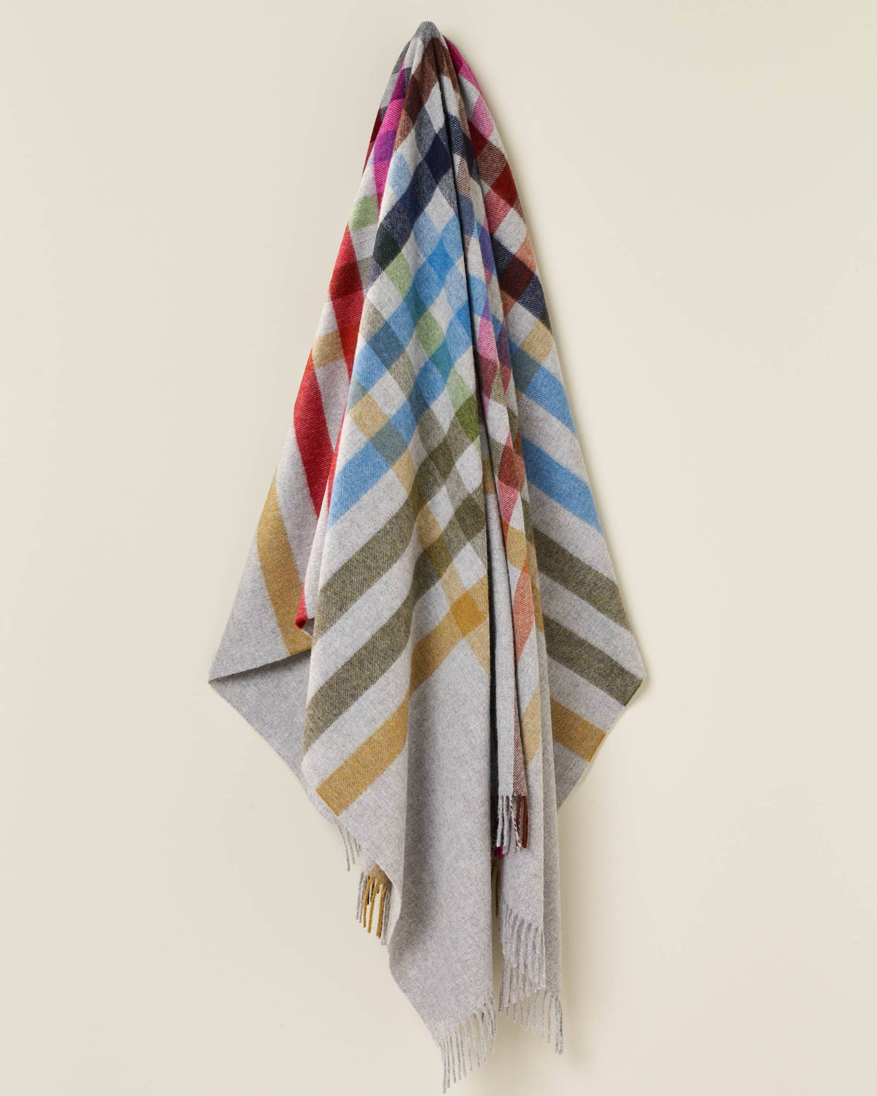 Henley Multicolour Merino Throw: Beige