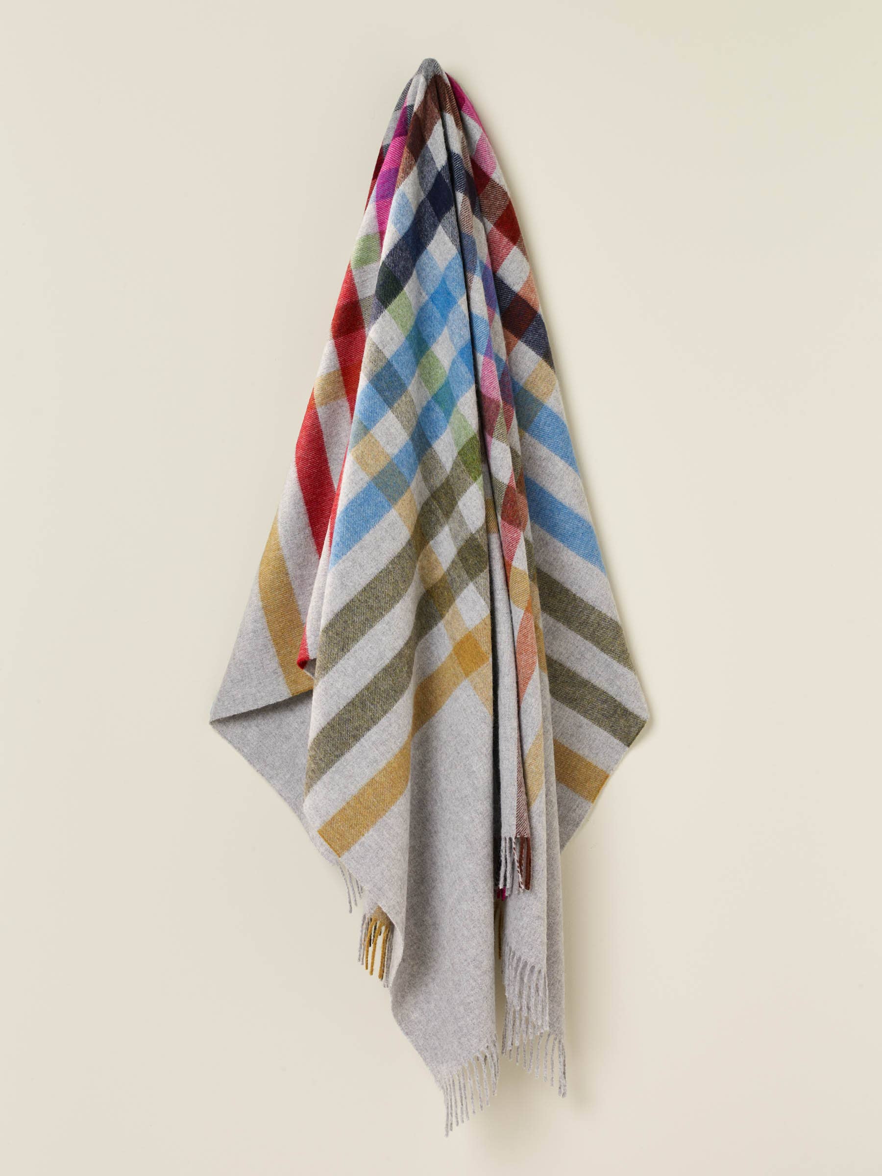 Henley Multicolour Merino Throw: Beige