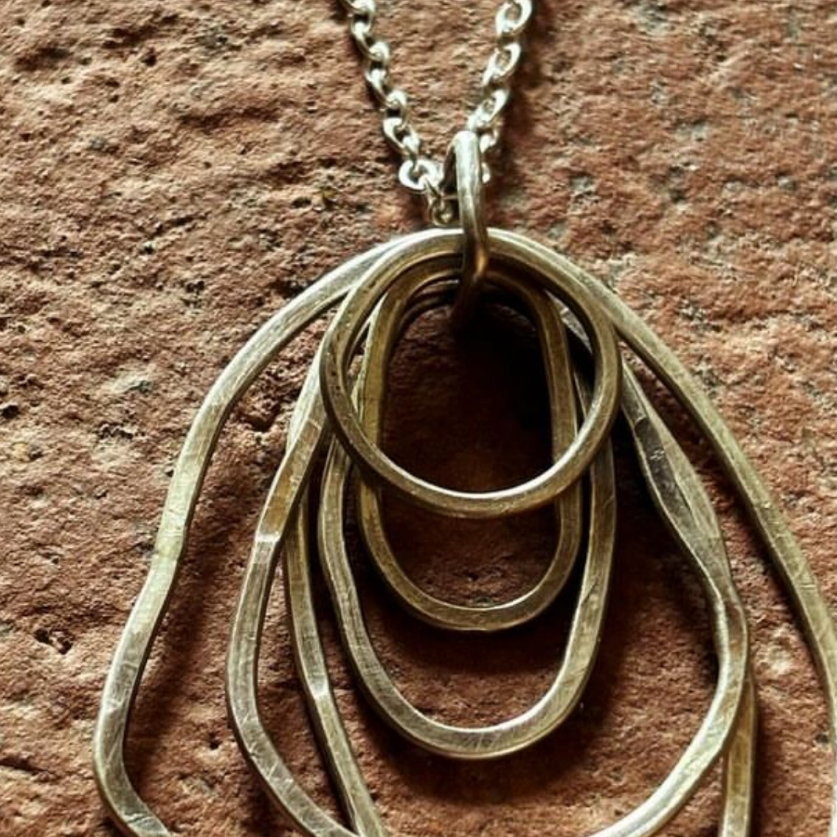 Triple Hoop Silver Necklace