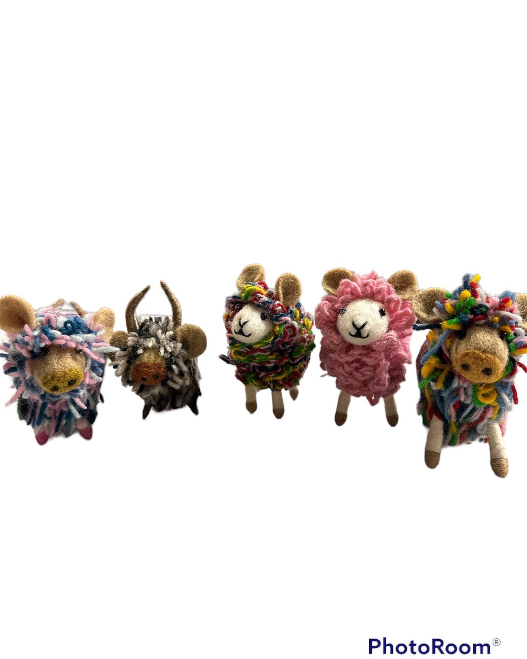 Handmade Pink Felt Pink Knot Sheep Decoration