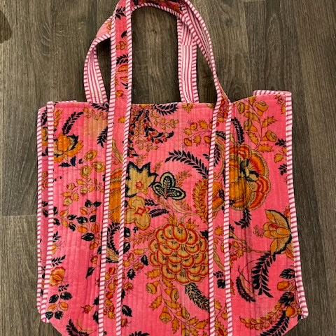 Velvet Tote - Pink