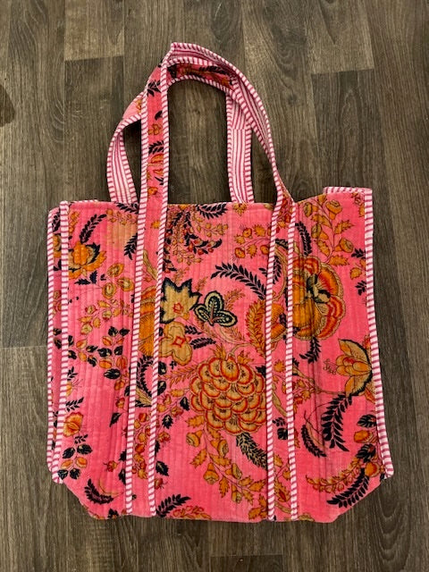 Velvet Tote - Pink