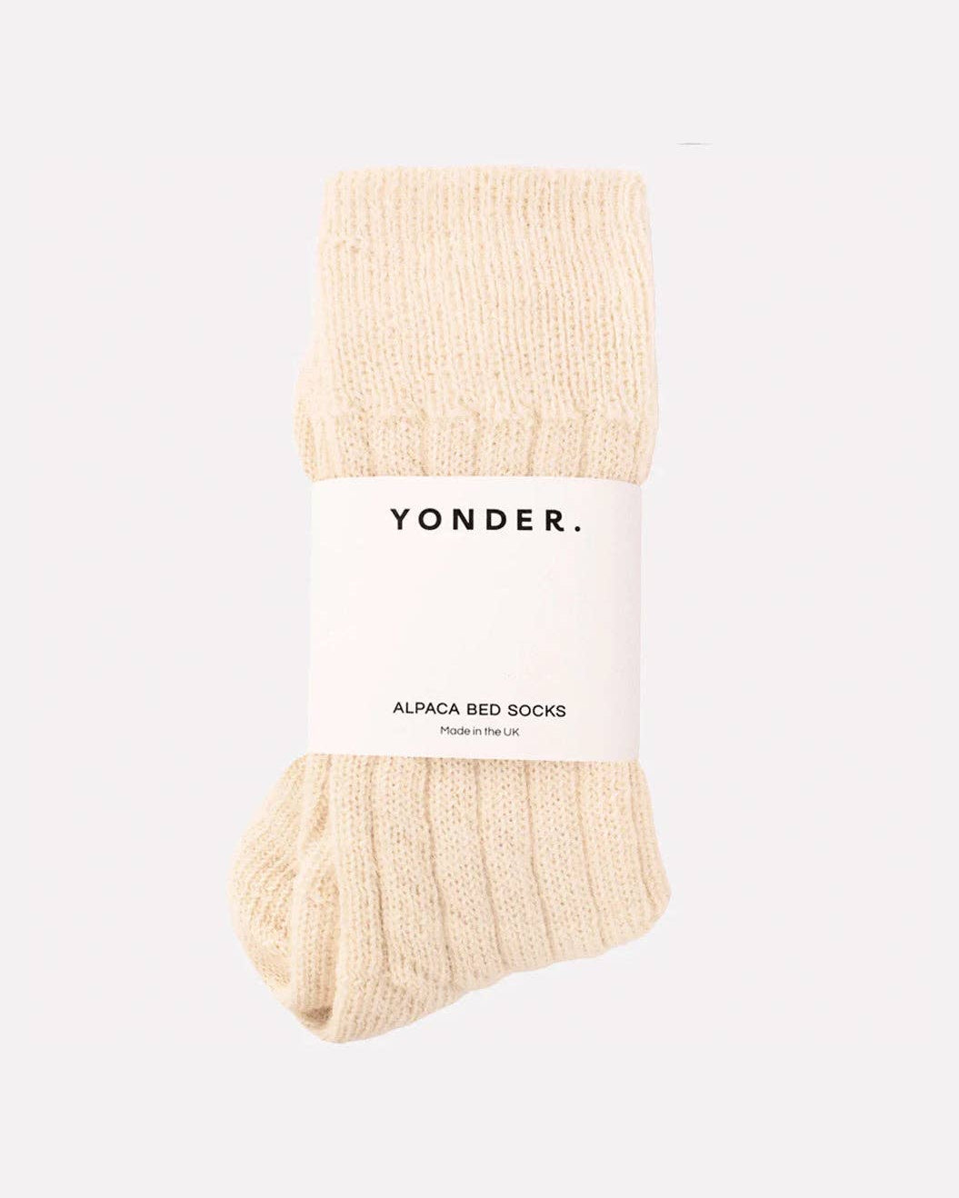 Alpaca Bed Socks | Cream: 4-8