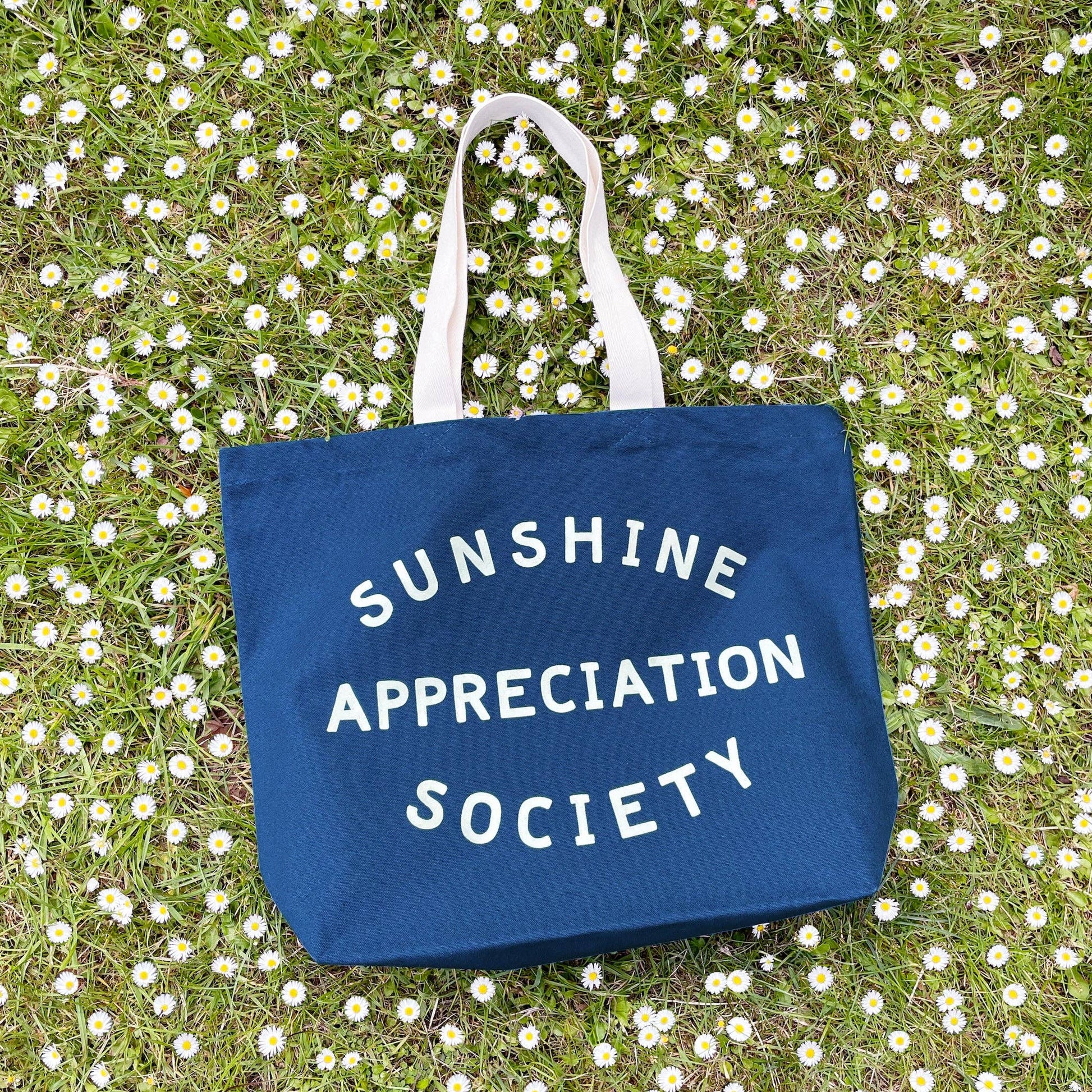 Sunshine Appreciation Society - Ocean Blue Canvas Tote Bag
