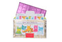 Silky milk chocolate bar with colorful cat illustrations on a white background