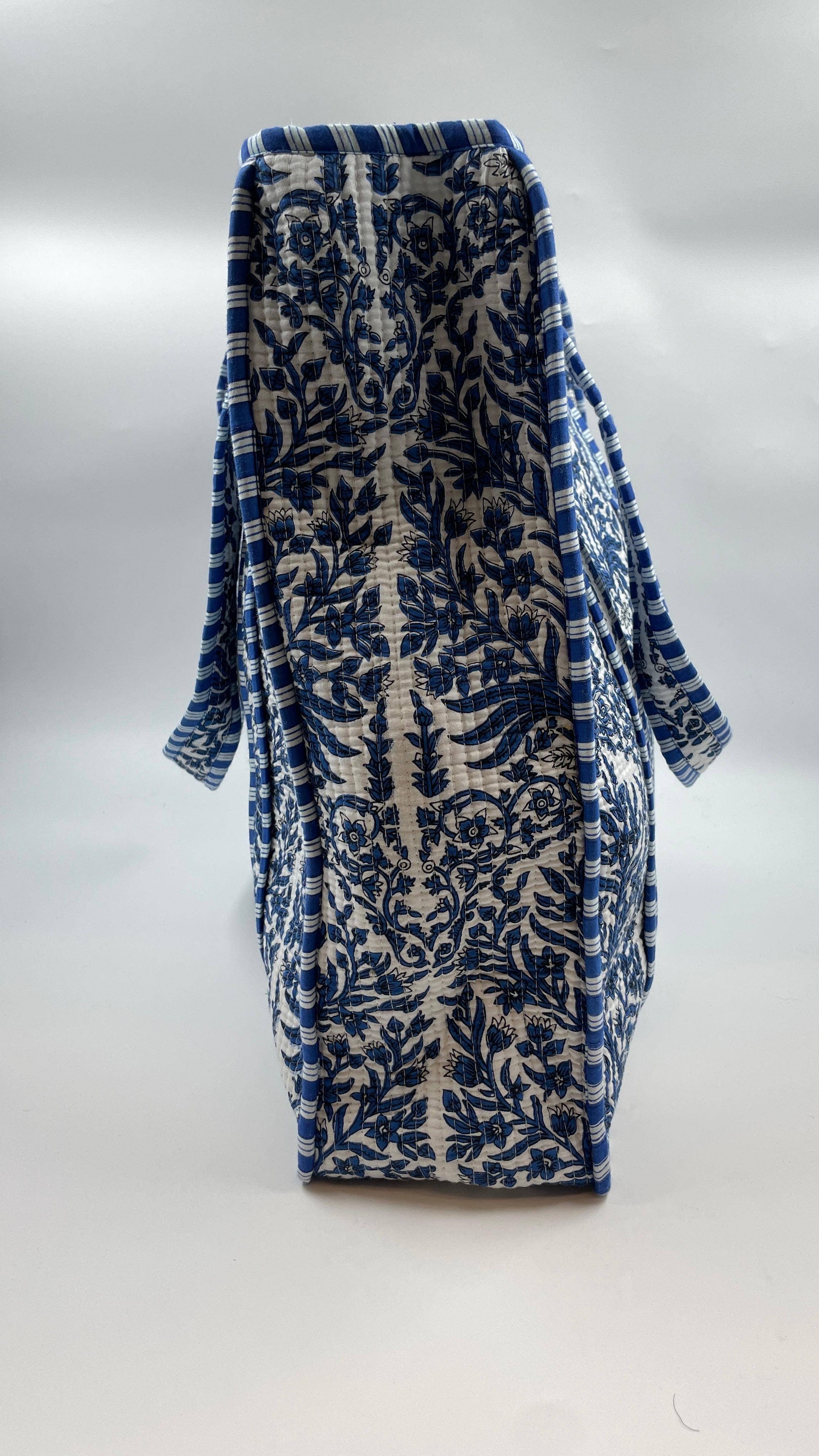 Blue & White Kantha Quilted Tote Bag