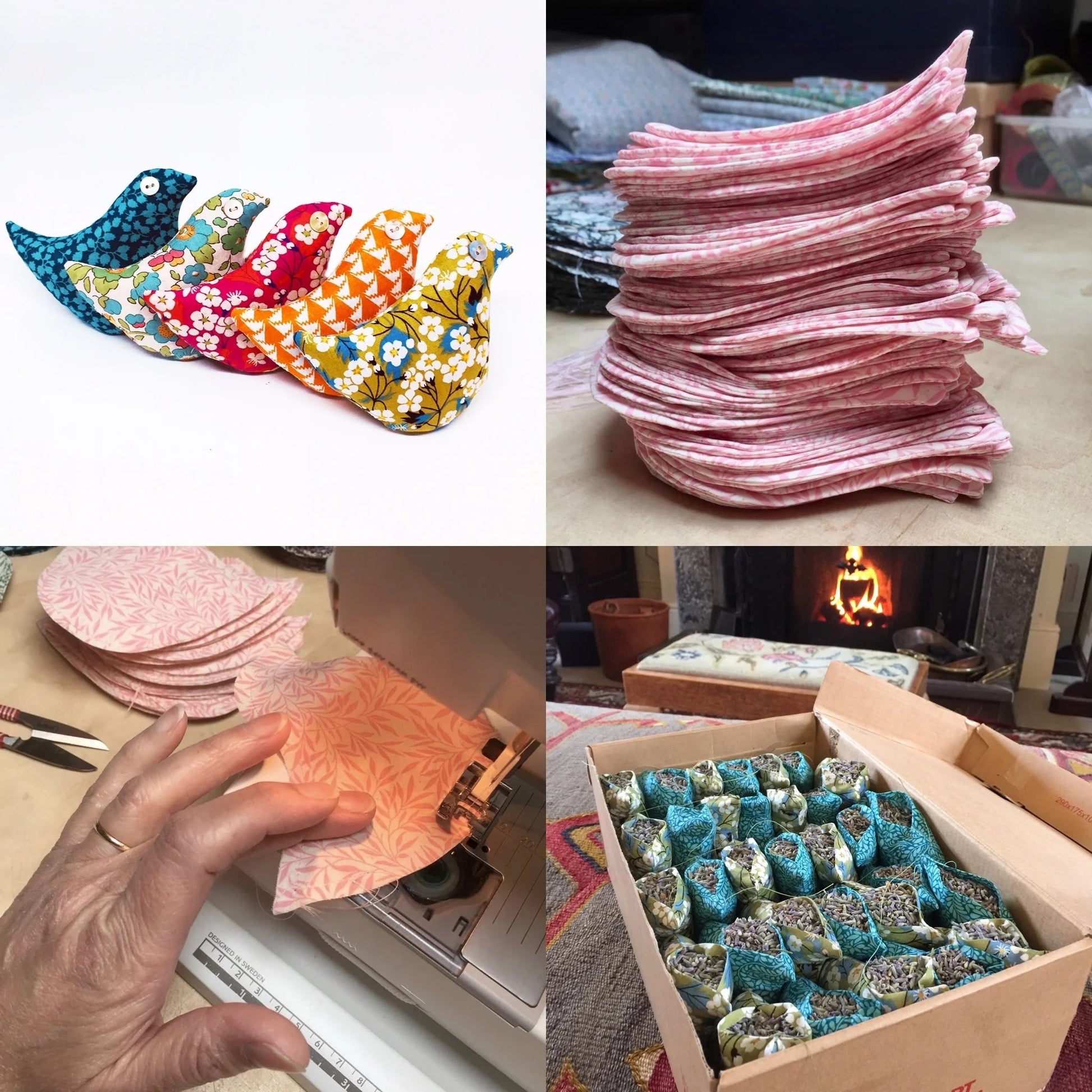 Two Lavender Birds - Corncrake