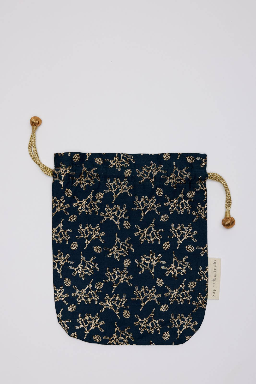 Small Reusable Fabric Gift Bags Double Drawstring