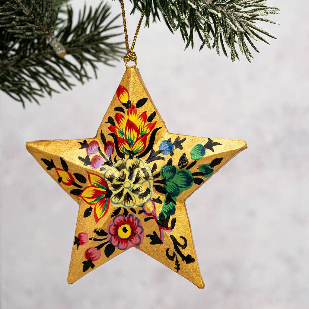 Gold Indian 3D Hanging Star