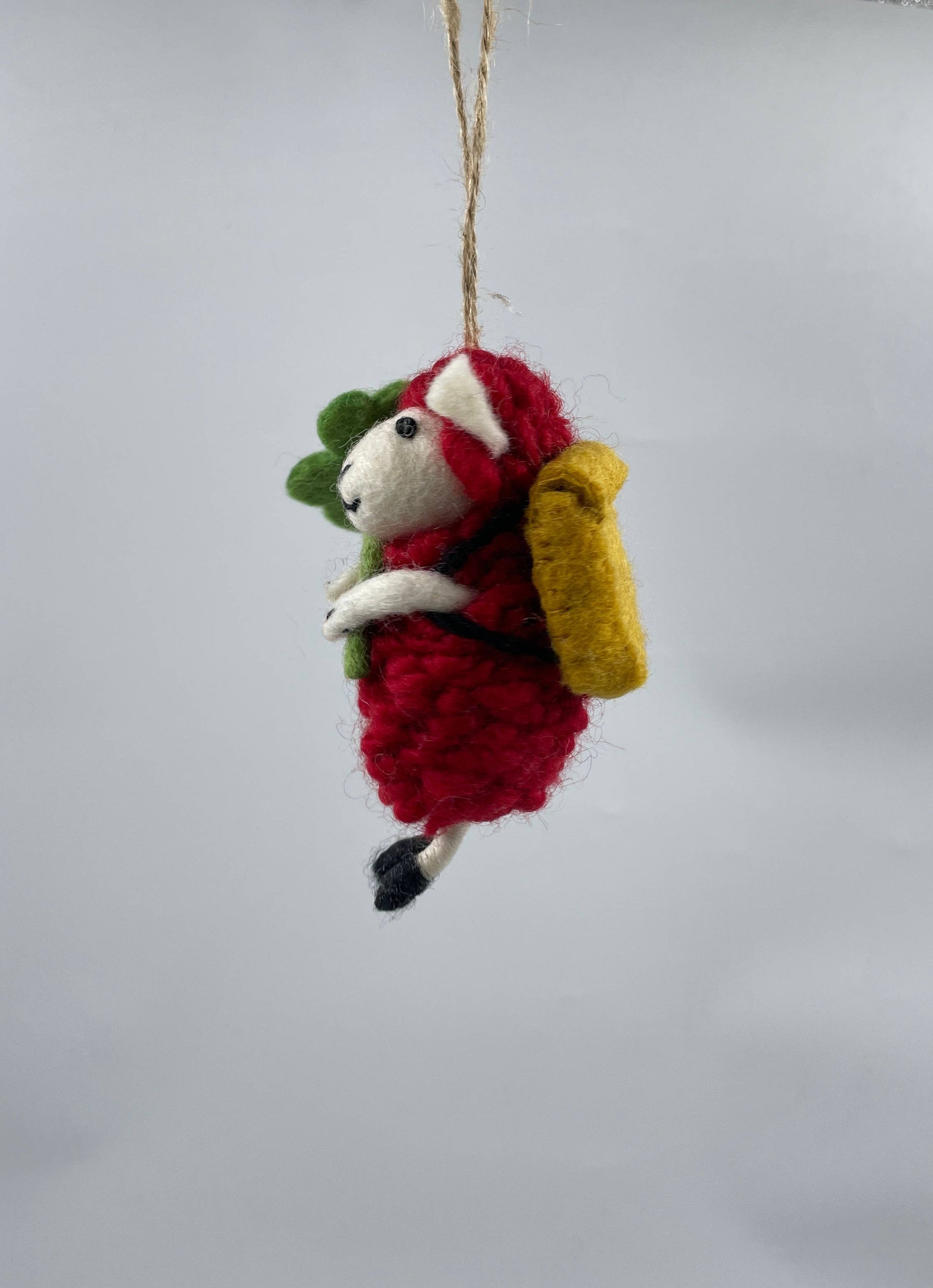 Felt Sheep With Flower Christmas  Decoration