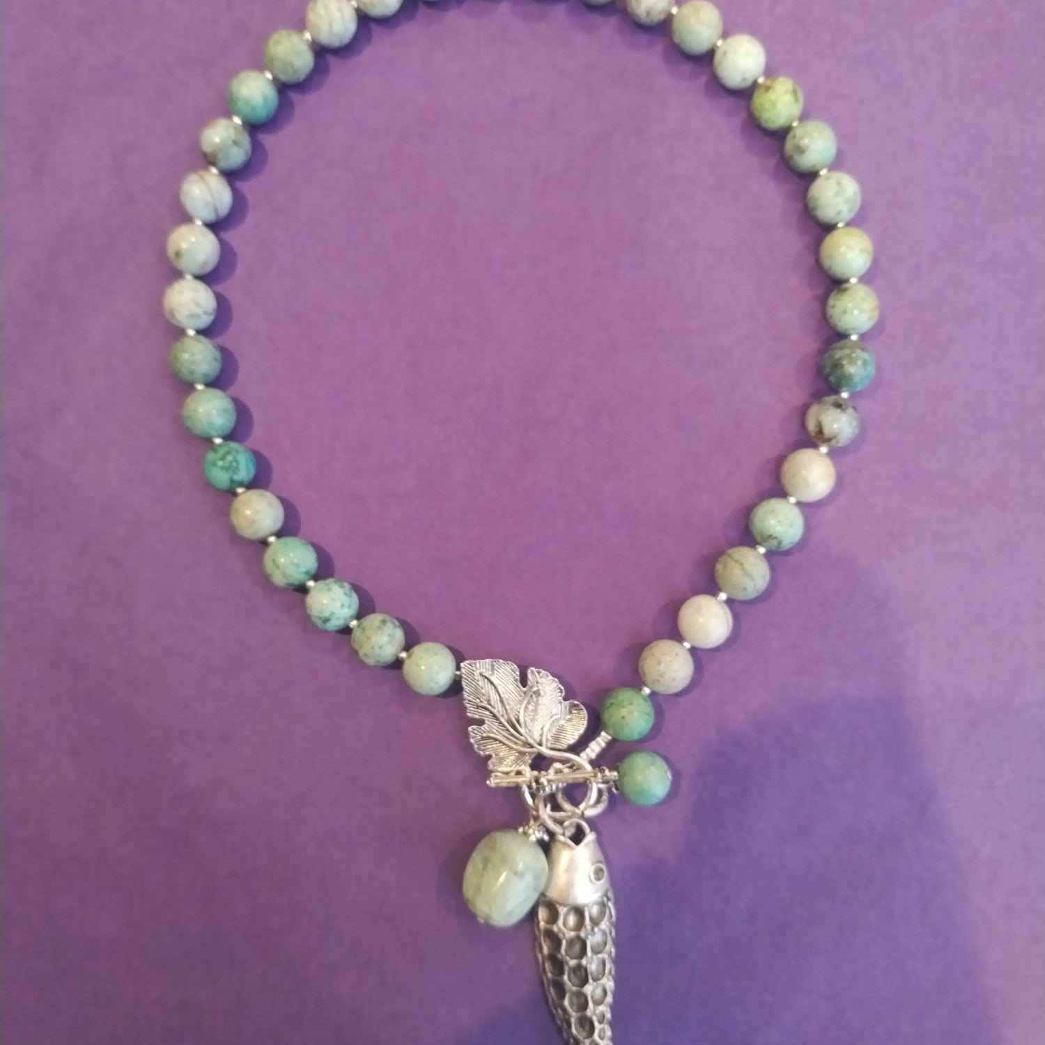 African Opal & Silver Fish