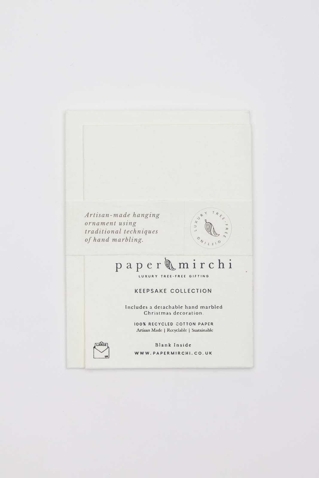 Snowflake - Keepsake Marble Ornament Greeting Card