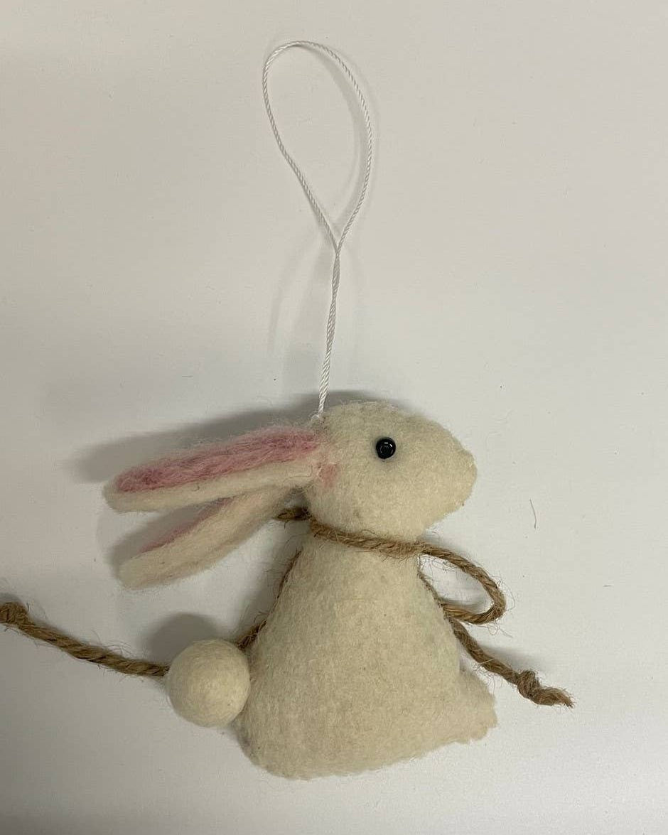 Handmade Felt Bunny Decoration