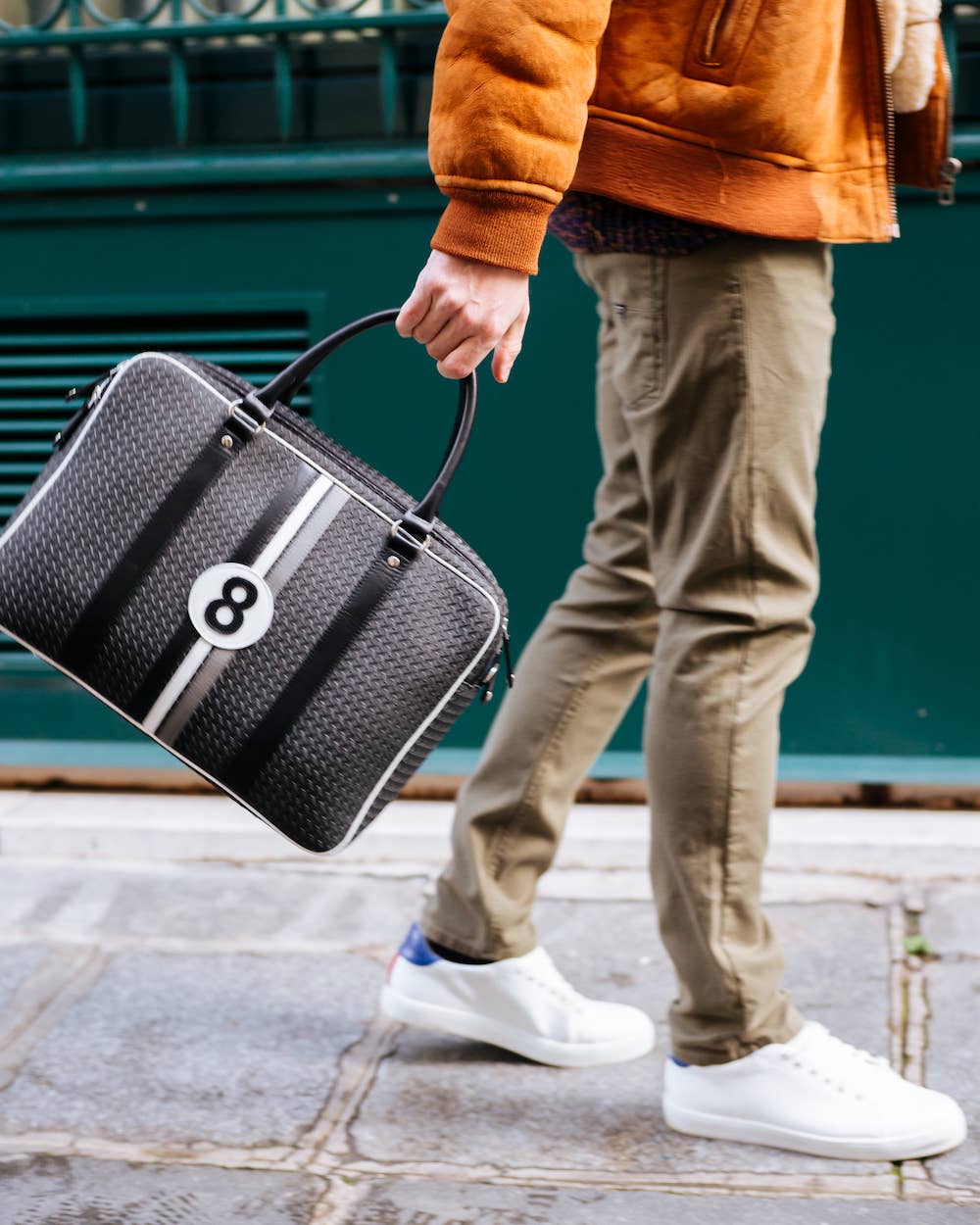 No 8 'Williams"   Grey Canvas & Leather Computer Bag